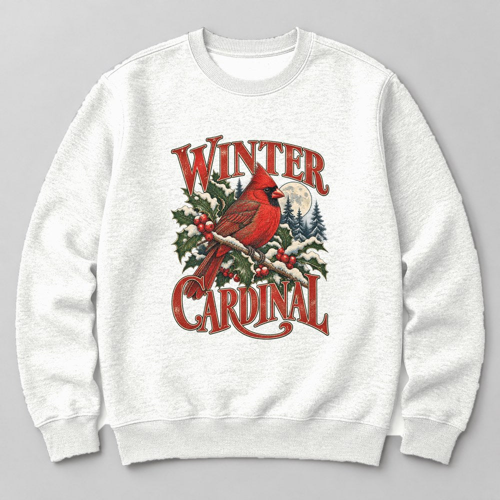 Winter Cardinal Sweatshirt in White