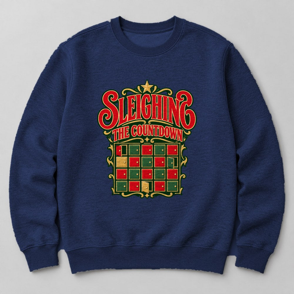 Sleighing the Countdown Sweatshirt in Navy