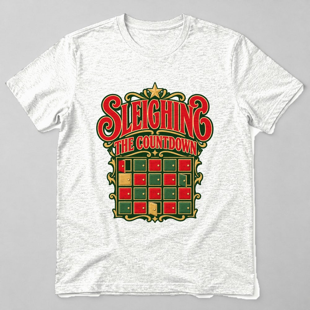 Sleighing the Countdown T-Shirt in White