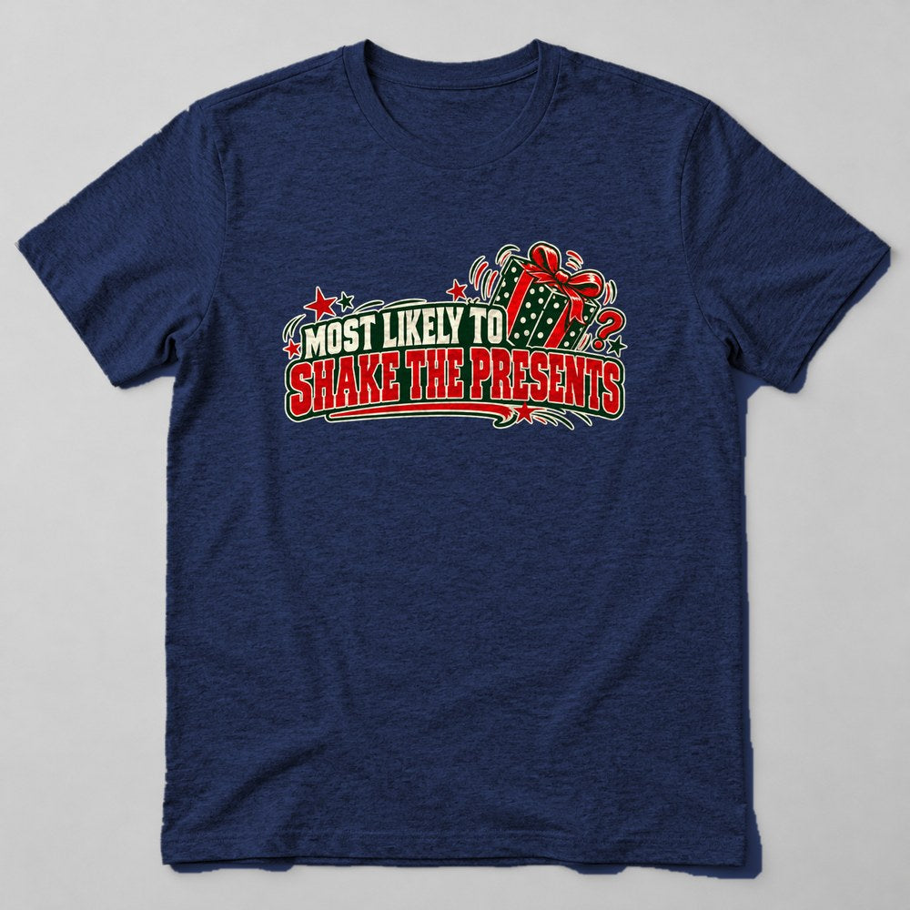 Most Likely to Shake the Presents T-Shirt in Navy