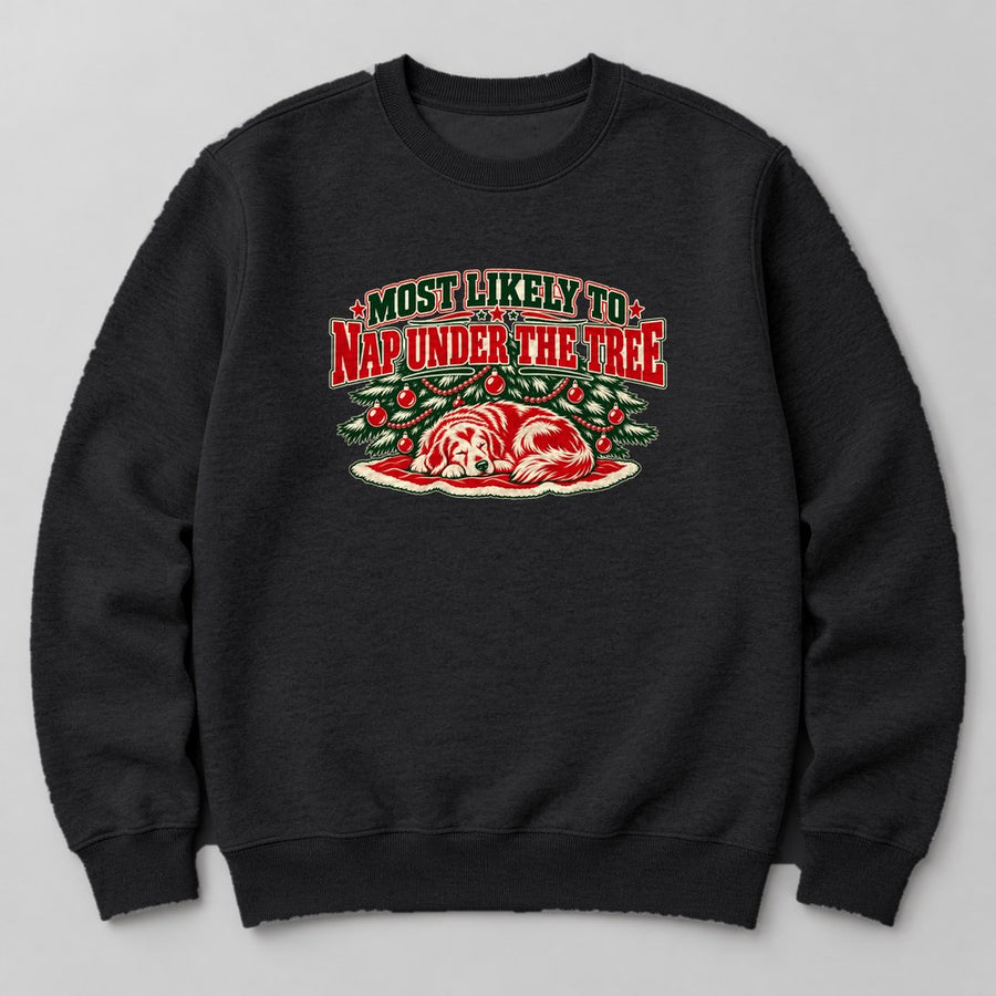 Most Likely to Nap Under the Tree Sweatshirt in Black