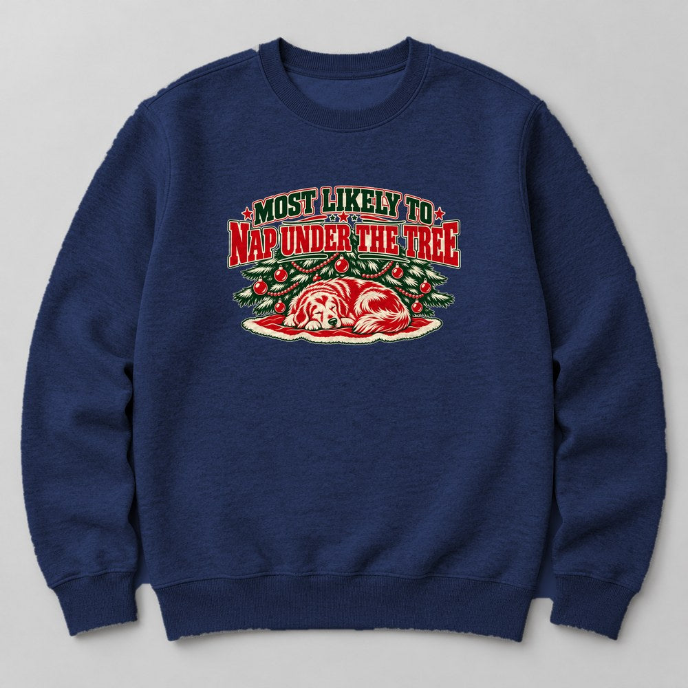 Most Likely to Nap Under the Tree Sweatshirt in Navy