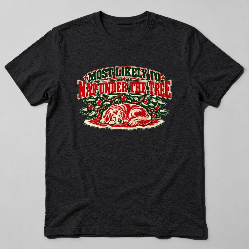 Most Likely to Nap Under the Tree T-Shirt in Black