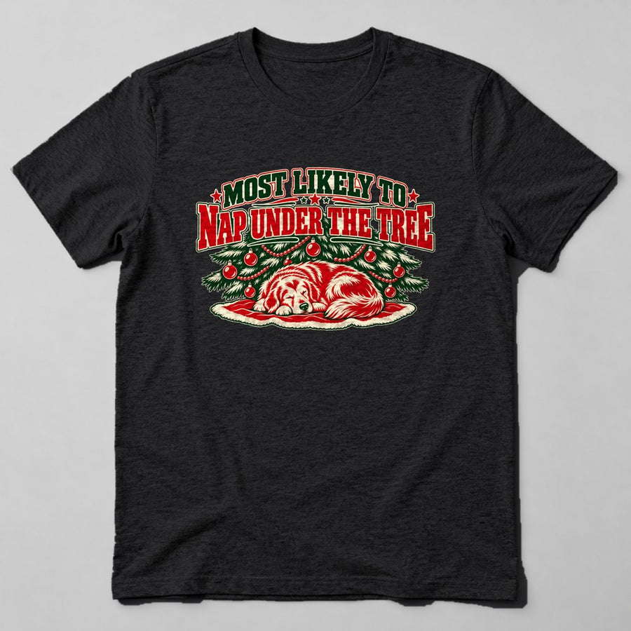 Most Likely to Nap Under the Tree T-Shirt in Black