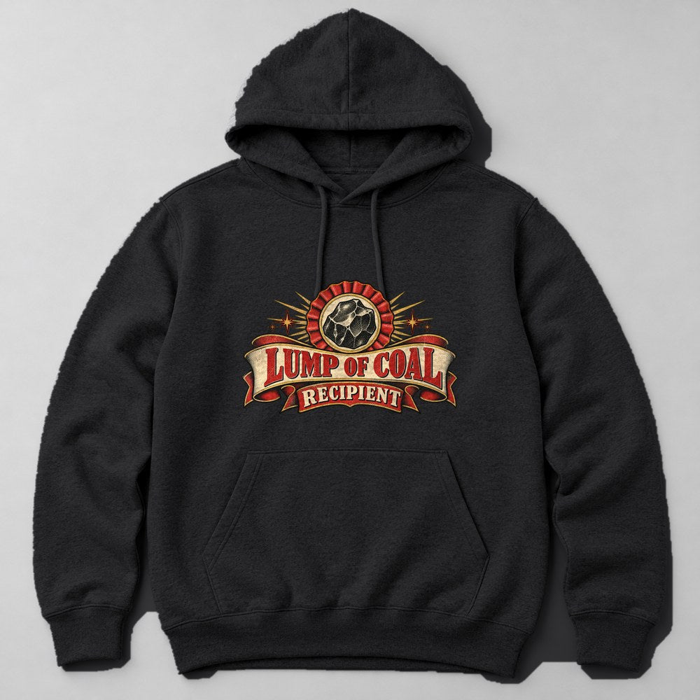 Lump of Coal Recipient Hoodie in Black