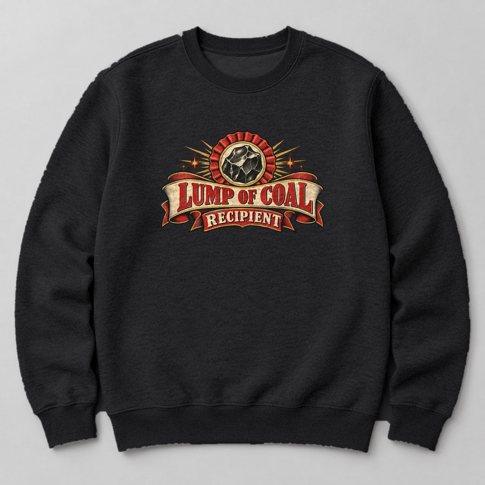 Lump of Coal Recipient Sweatshirt in Black