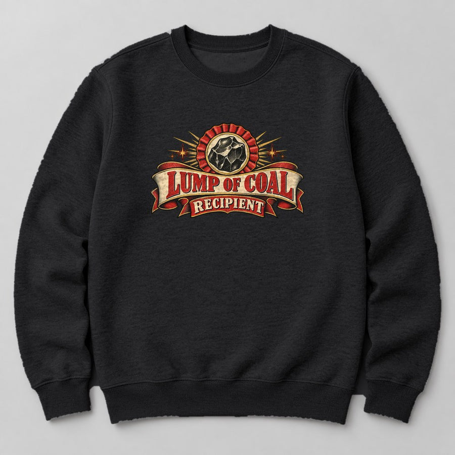 Lump of Coal Recipient Sweatshirt in Black