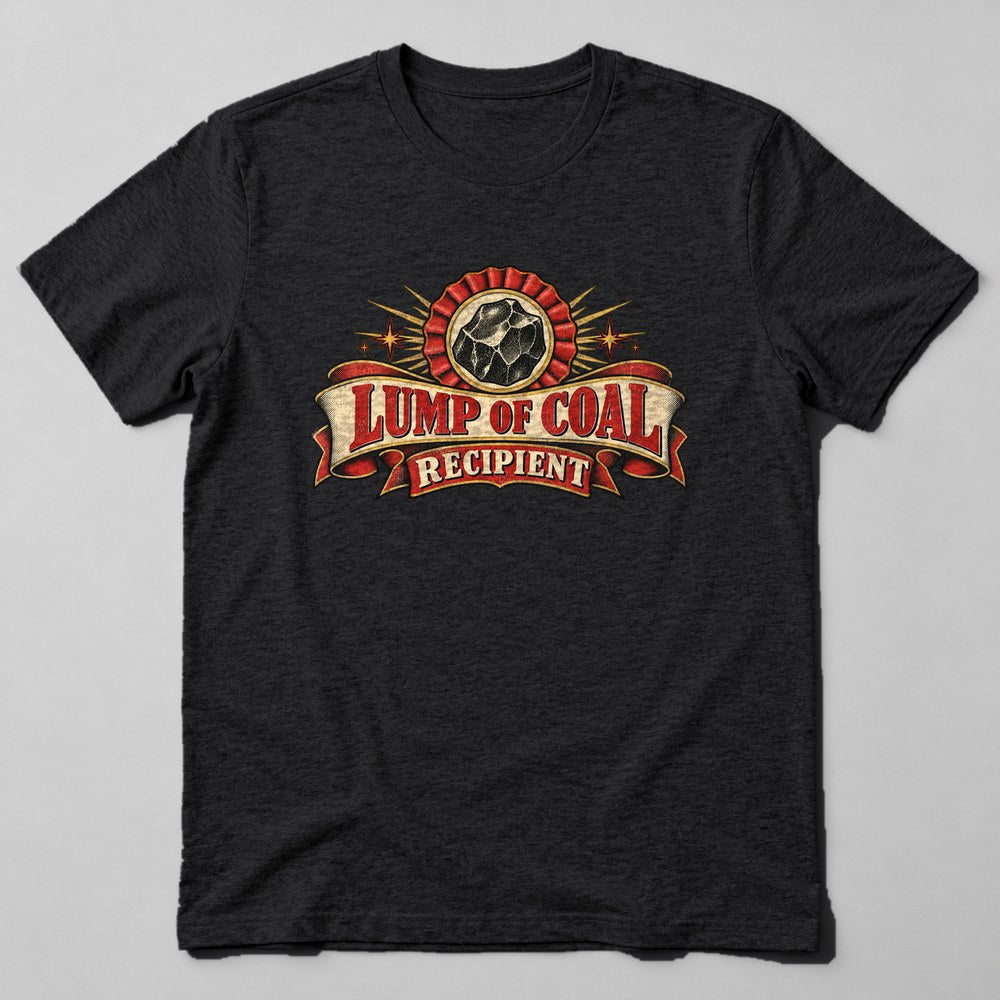 Lump of Coal Recipient T-Shirt in Black