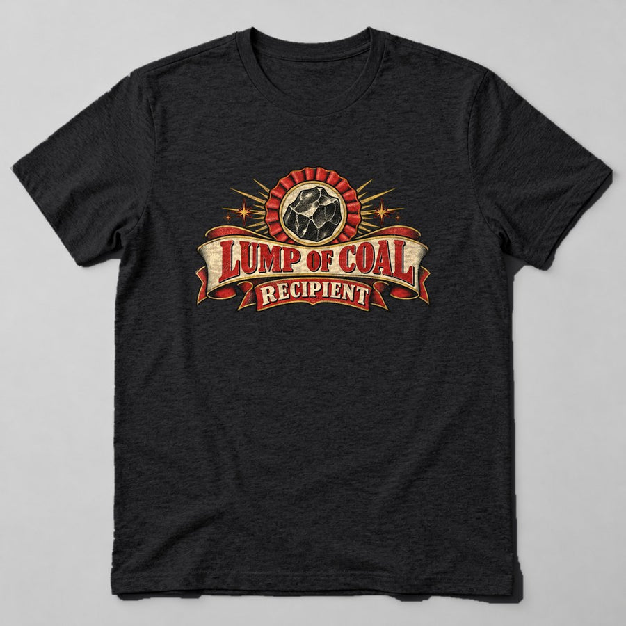 Lump of Coal Recipient T-Shirt in Black