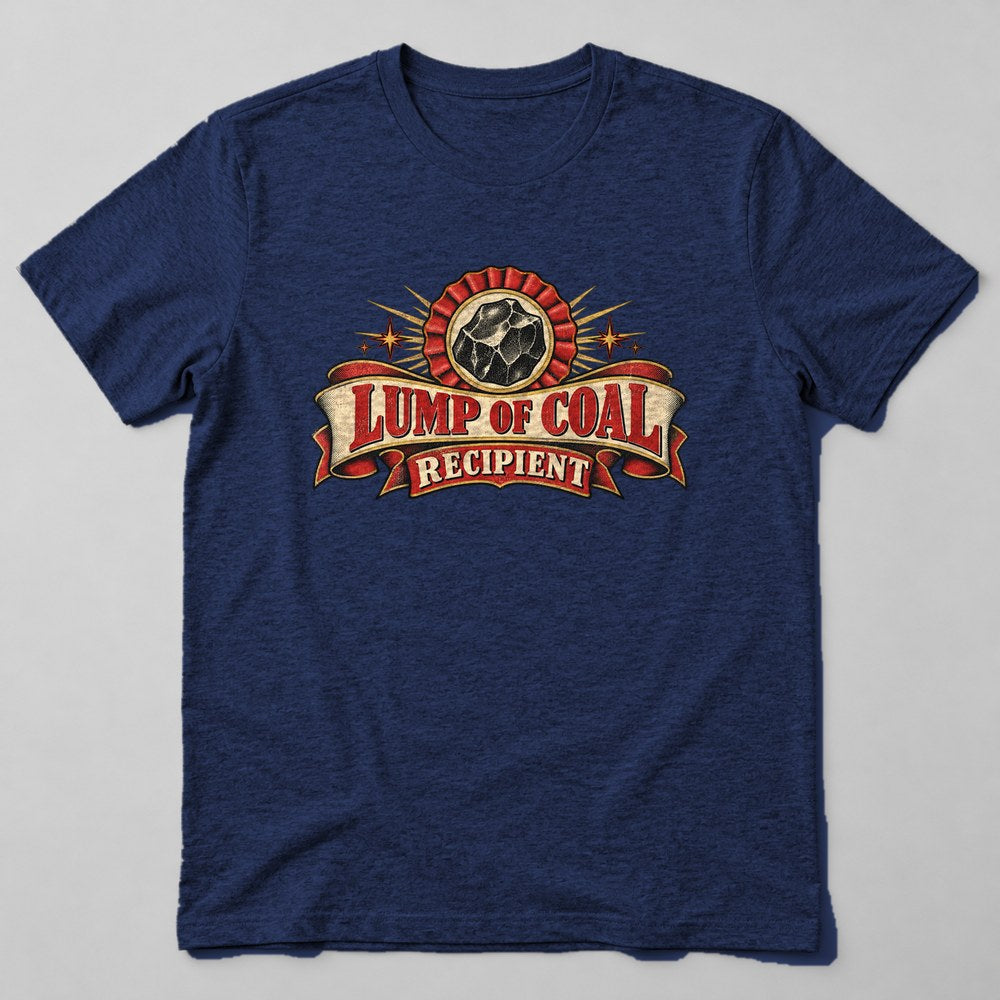 Lump of Coal Recipient T-Shirt in Navy