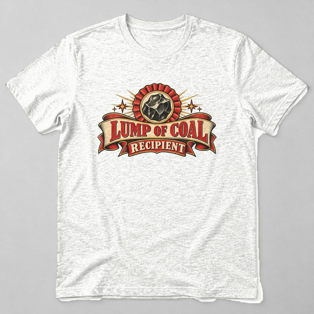 Lump of Coal Recipient T-Shirt in White