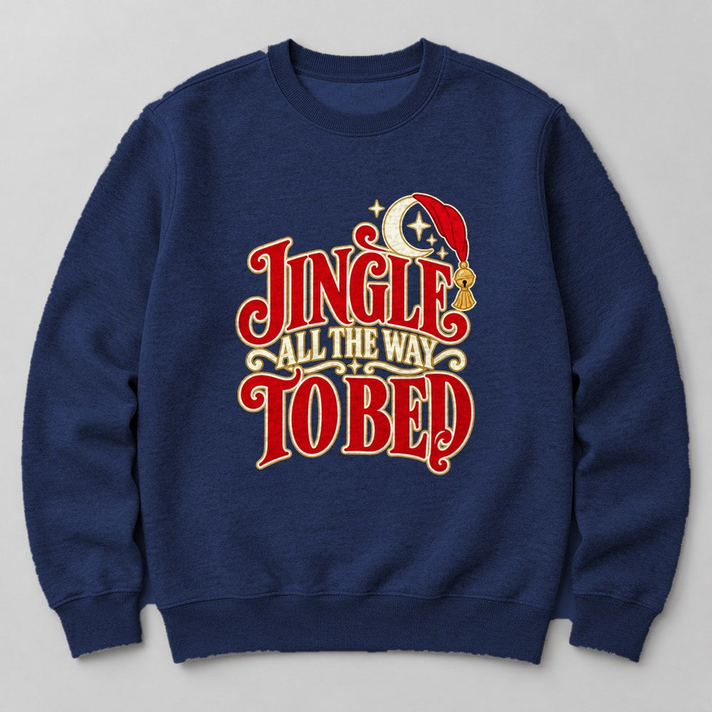 Jingle All the Way to Bed Sweatshirt in Navy