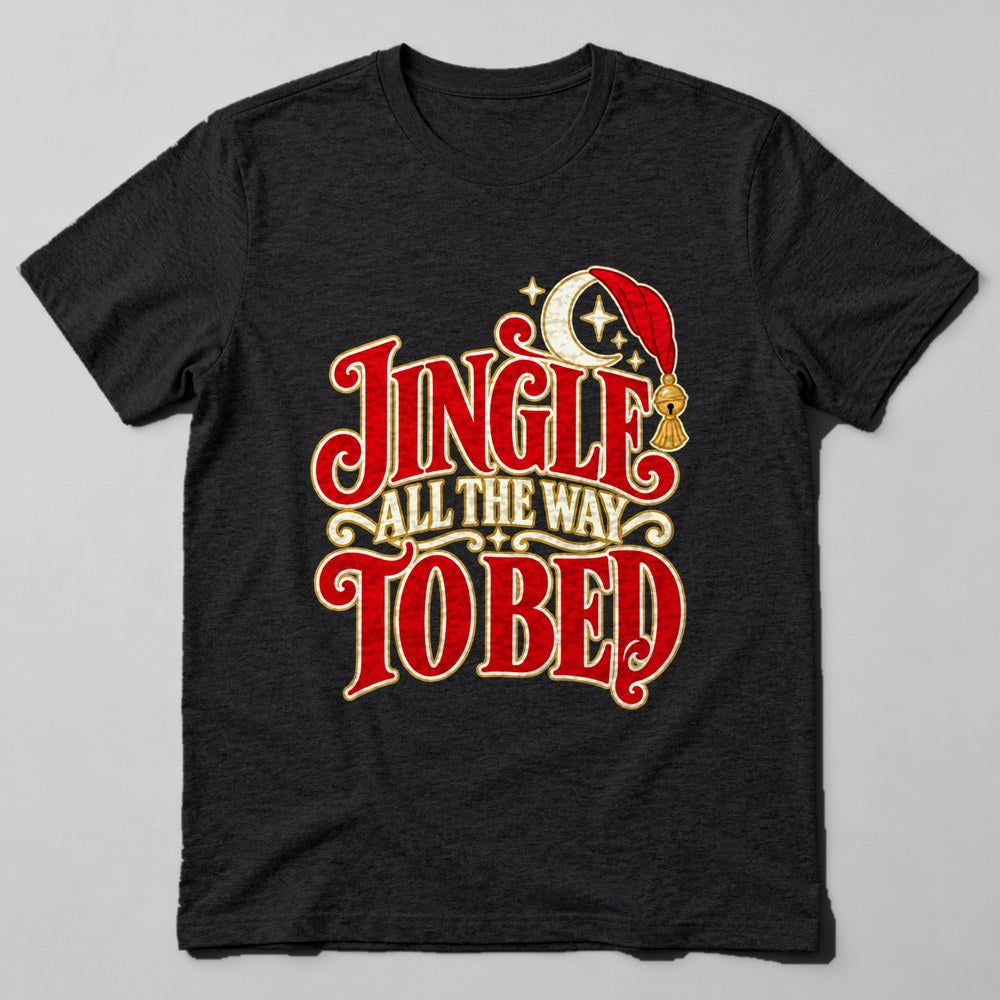Jingle All the Way to Bed T-Shirt in Black