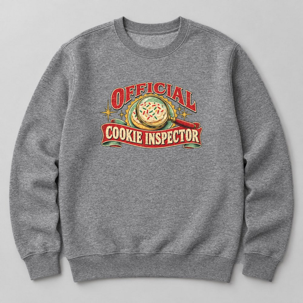 Official Cookie Inspector Sweatshirt in Heather Grey