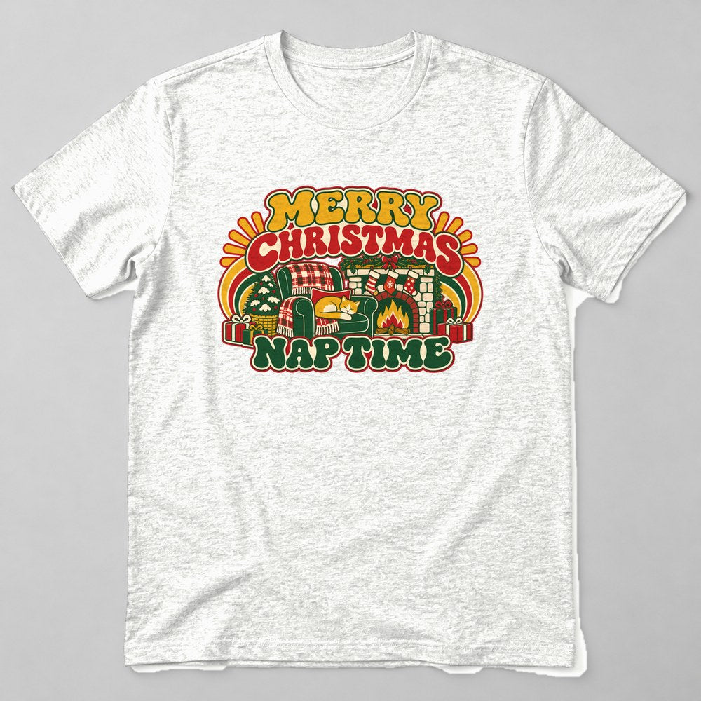 Merry Christmas Nap Time T-Shirt in White