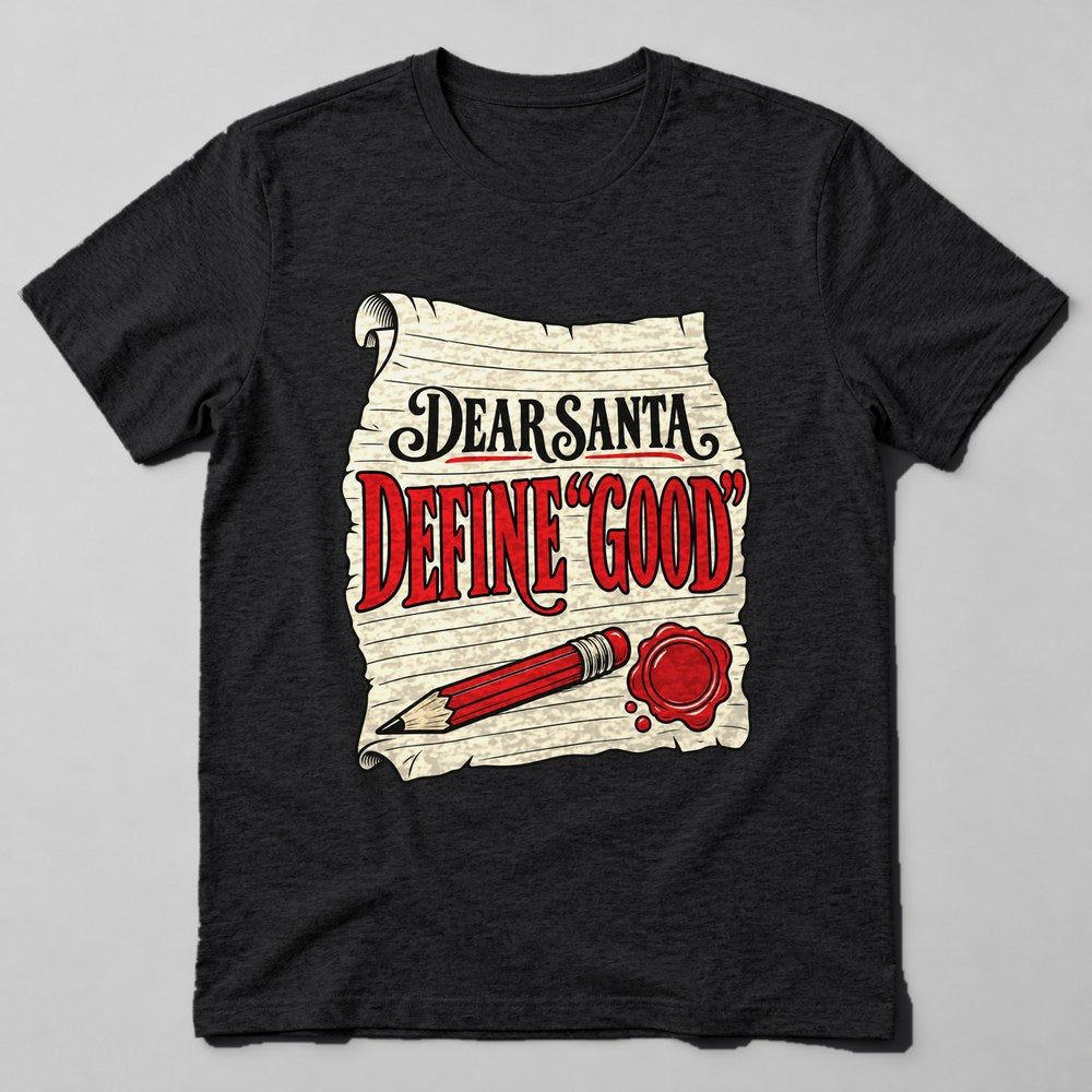 Dear Santa Define "good" T-Shirt in Black