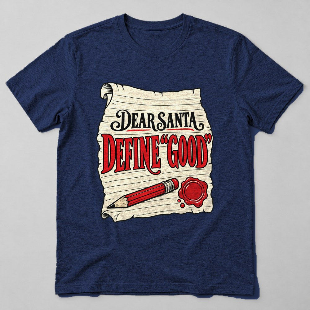 Dear Santa Define "good" T-Shirt in Navy