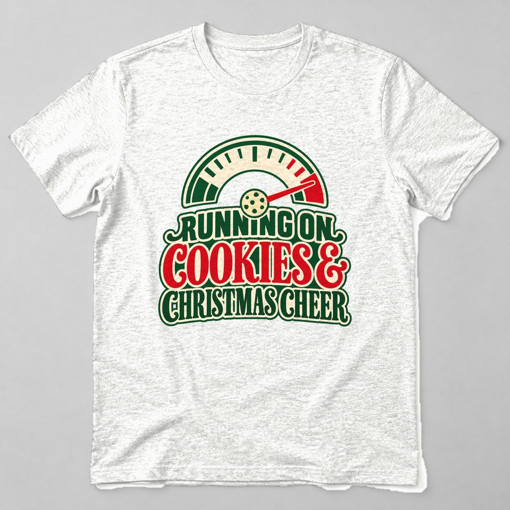 Running on Cookies & Christmas Cheer T-Shirt in White