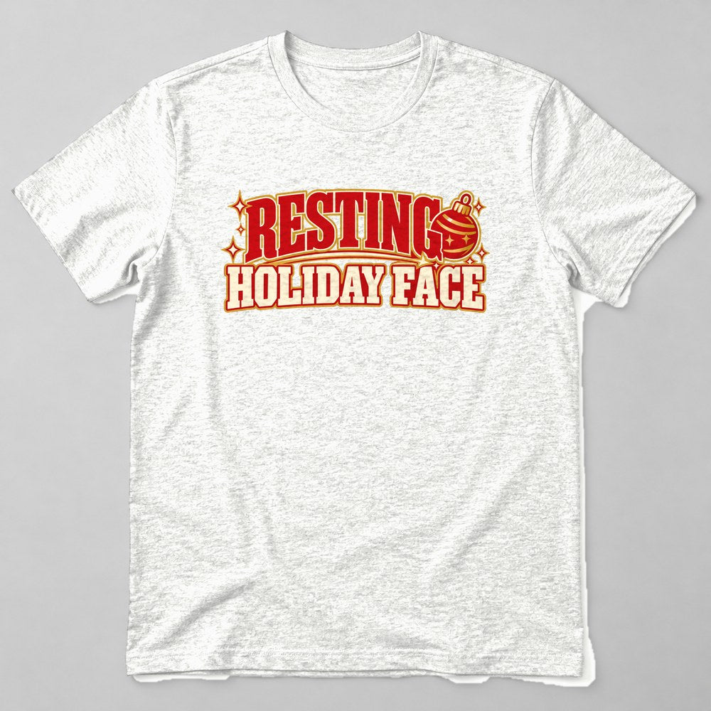 Resting Holiday Face T-Shirt in White