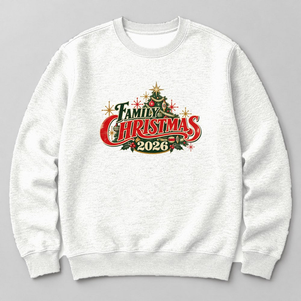 Family Christmas 2026 Sweatshirt in White