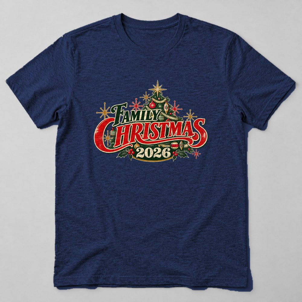Family Christmas 2026 T-Shirt in Navy