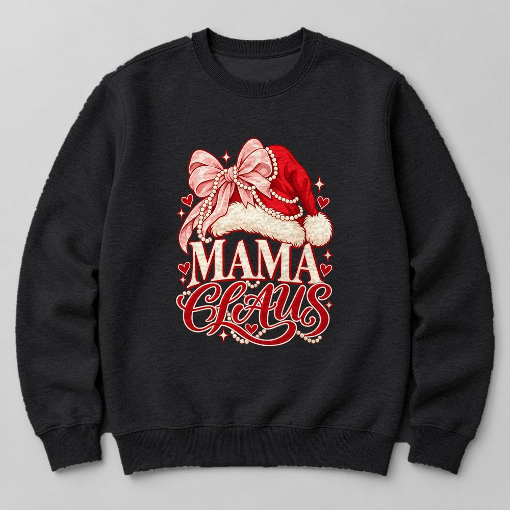 Mama Claus Sweatshirt in Black