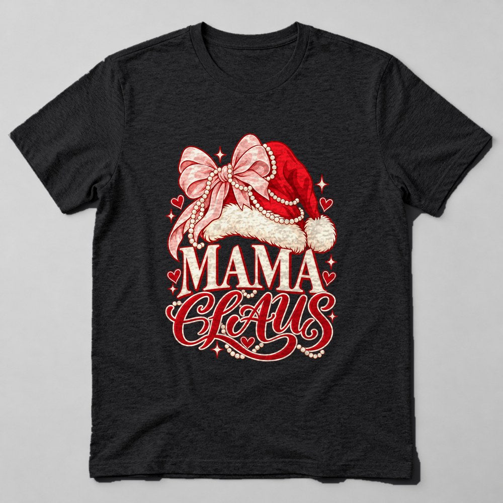 Mama Claus T-Shirt in Black