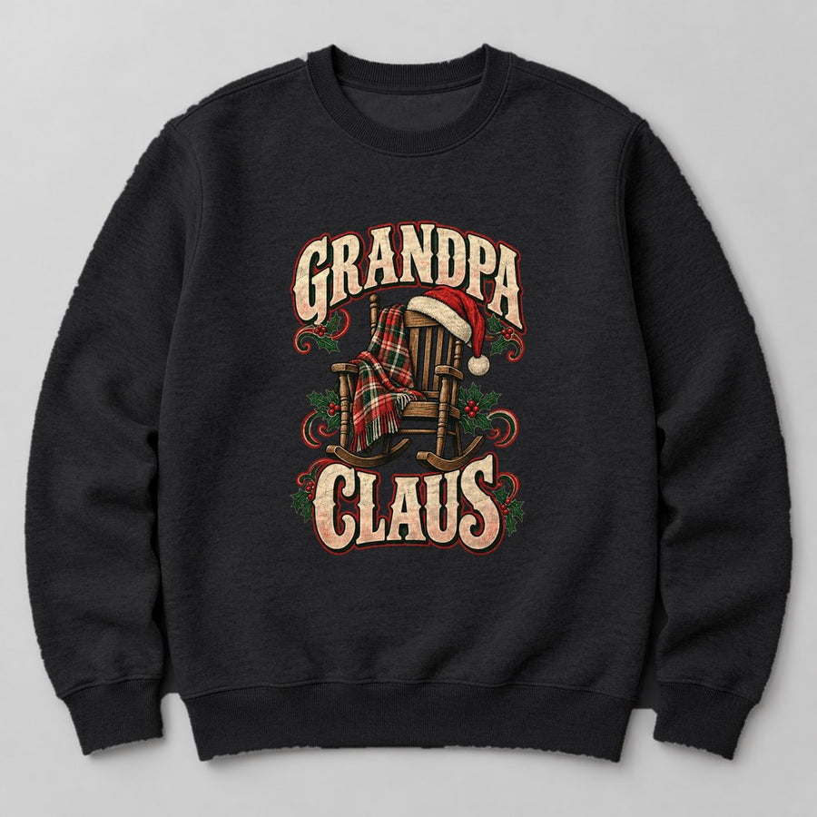Grandpa Claus Sweatshirt in Black