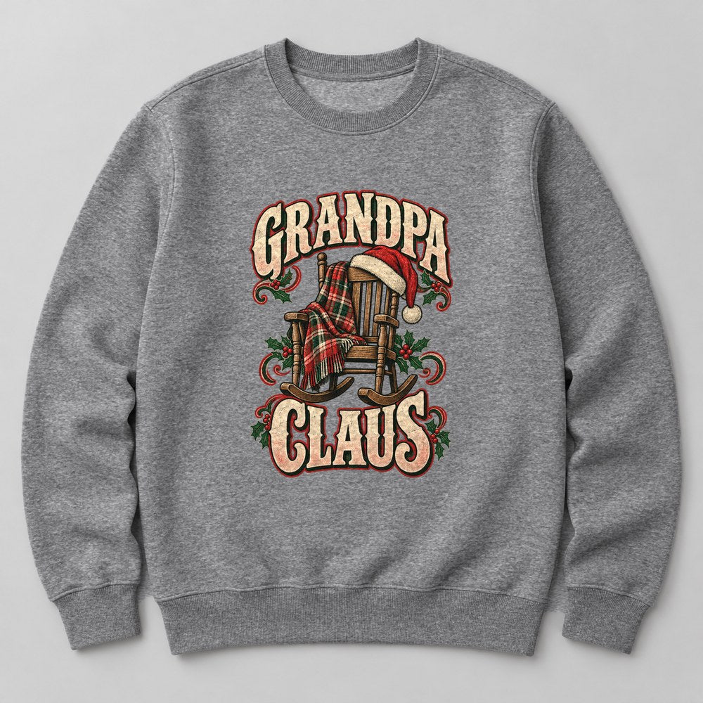 Grandpa Claus Sweatshirt in Heather Grey
