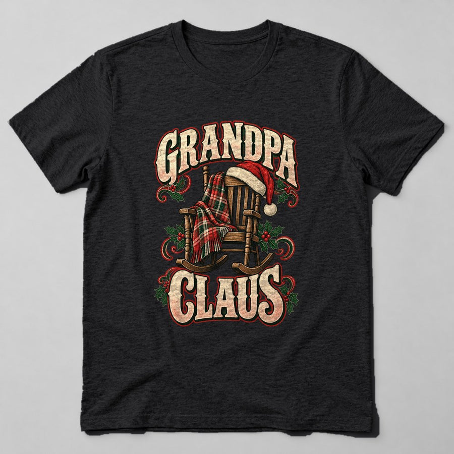 Grandpa Claus T-Shirt in Black