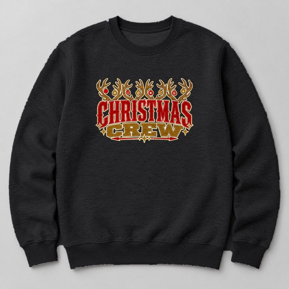 Christmas Crew Sweatshirt in Black