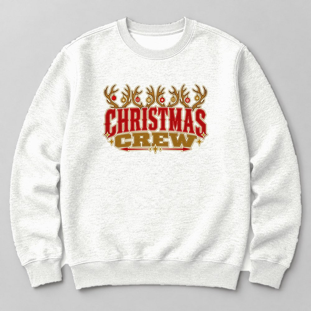Christmas Crew Sweatshirt in White