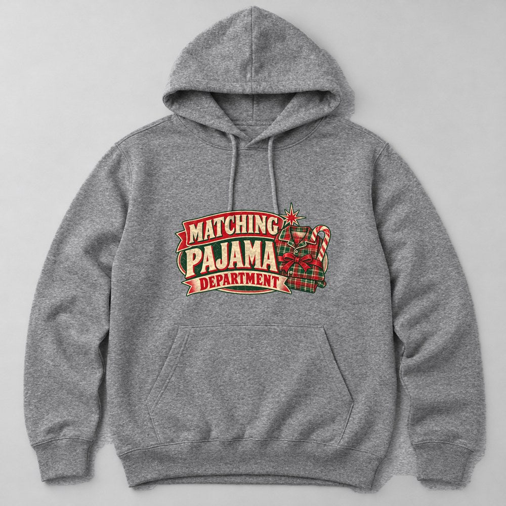Matching Pajama Department Hoodie in Heather Grey