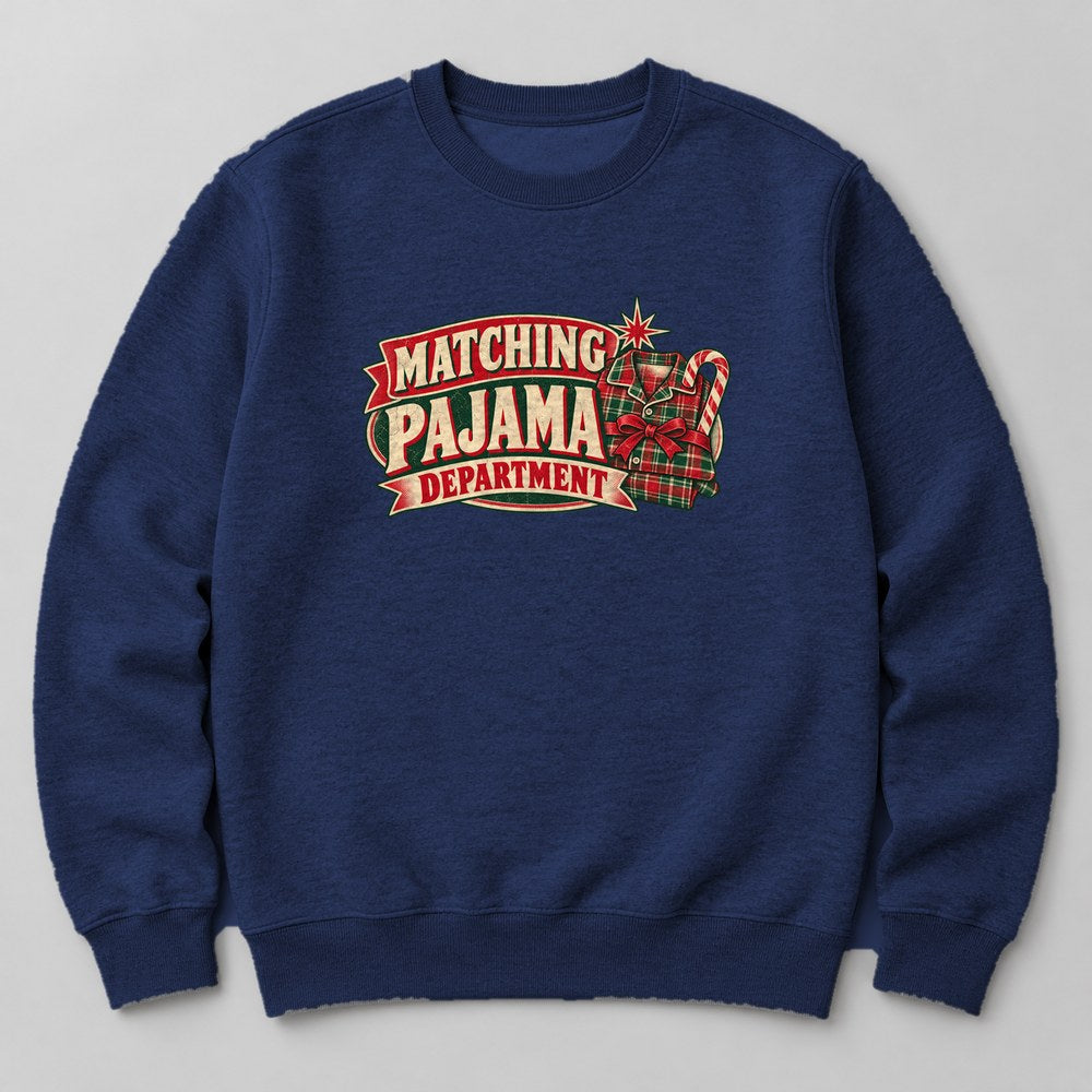 Matching Pajama Department Sweatshirt in Navy