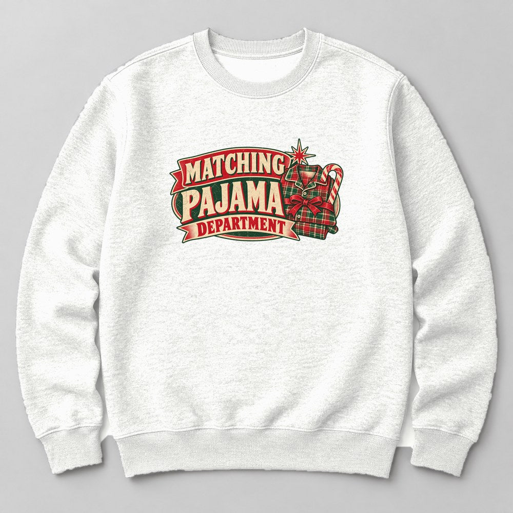 Matching Pajama Department Sweatshirt in White