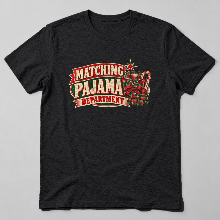 Matching Pajama Department T-Shirt in Black