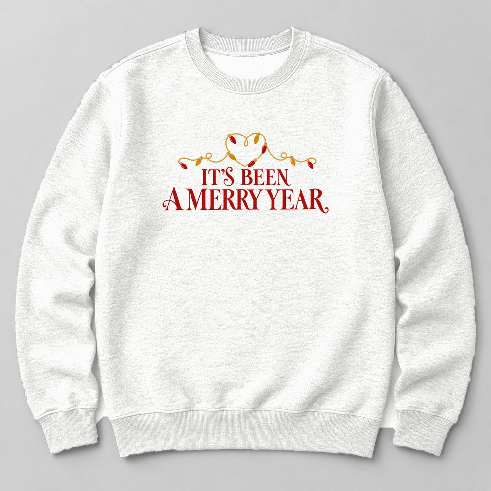 It's Been a Merry Year Sweatshirt in White