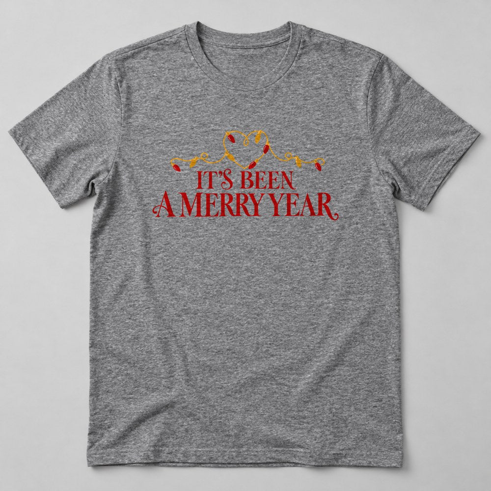 It's Been a Merry Year T-Shirt in Heather Grey
