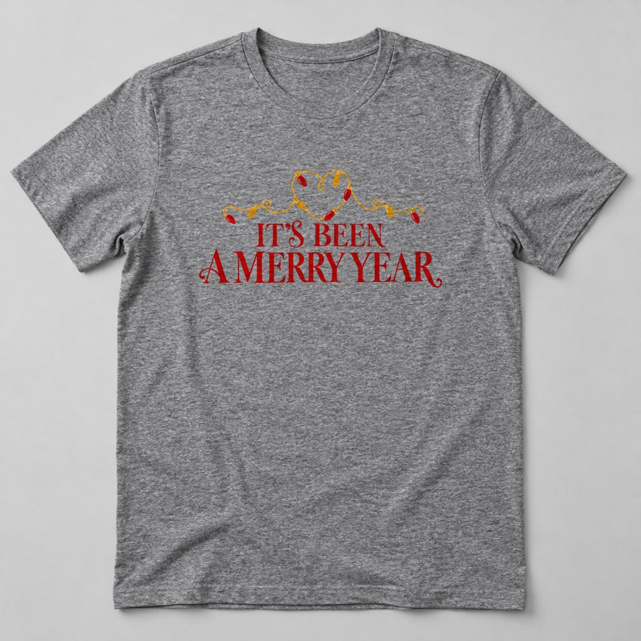 It's Been a Merry Year T-Shirt in Heather Grey