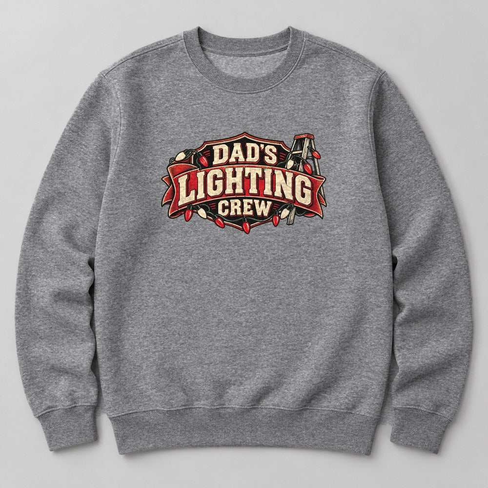 Dad's Lighting Crew Sweatshirt in Heather Grey