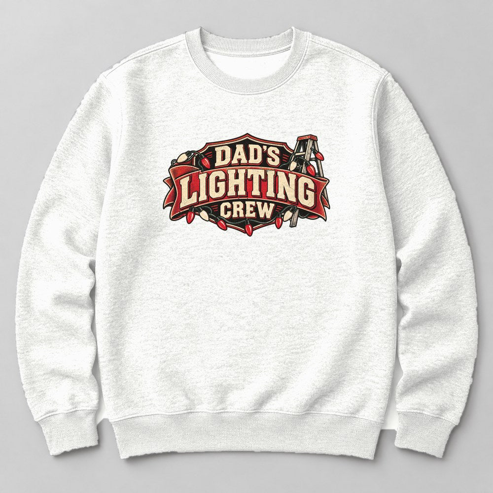 Dad's Lighting Crew Sweatshirt in White