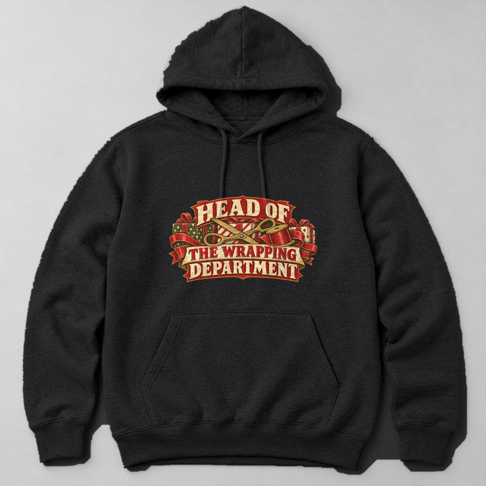Head of the Wrapping Department Hoodie in Black