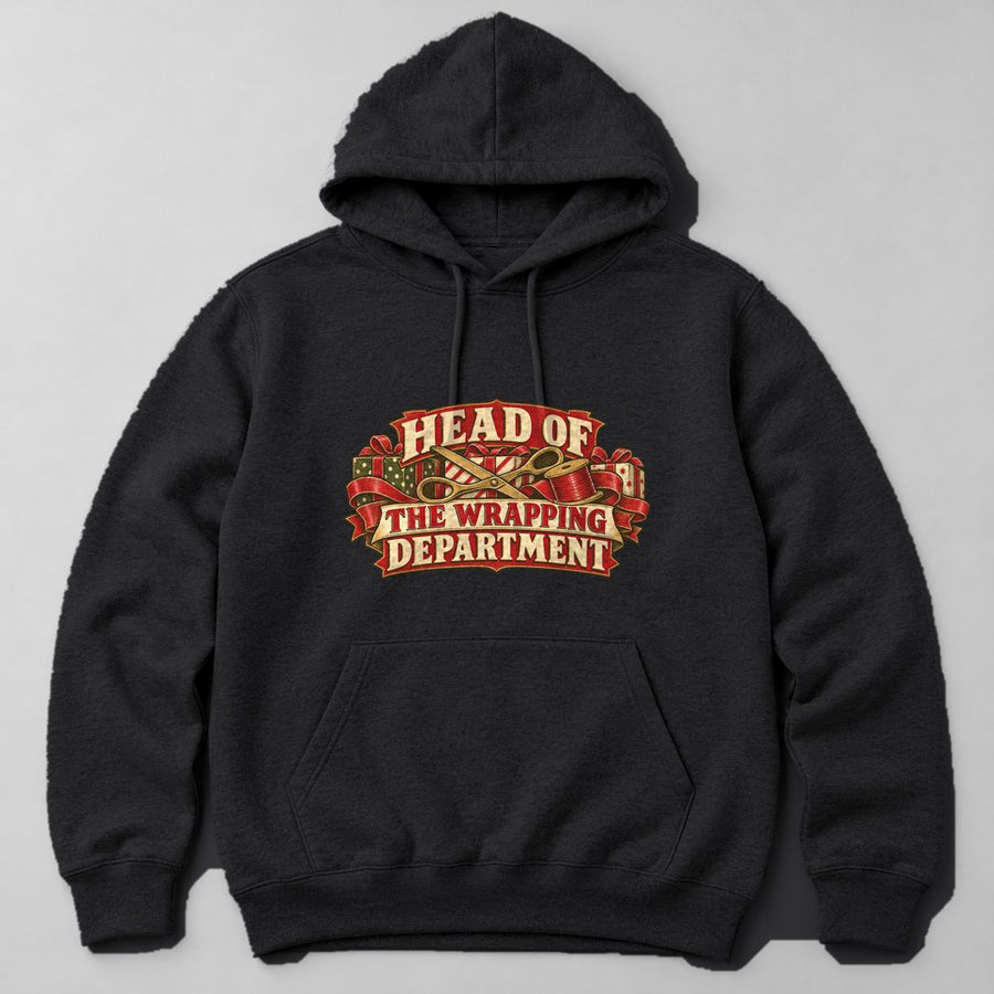 Head of the Wrapping Department Hoodie in Black