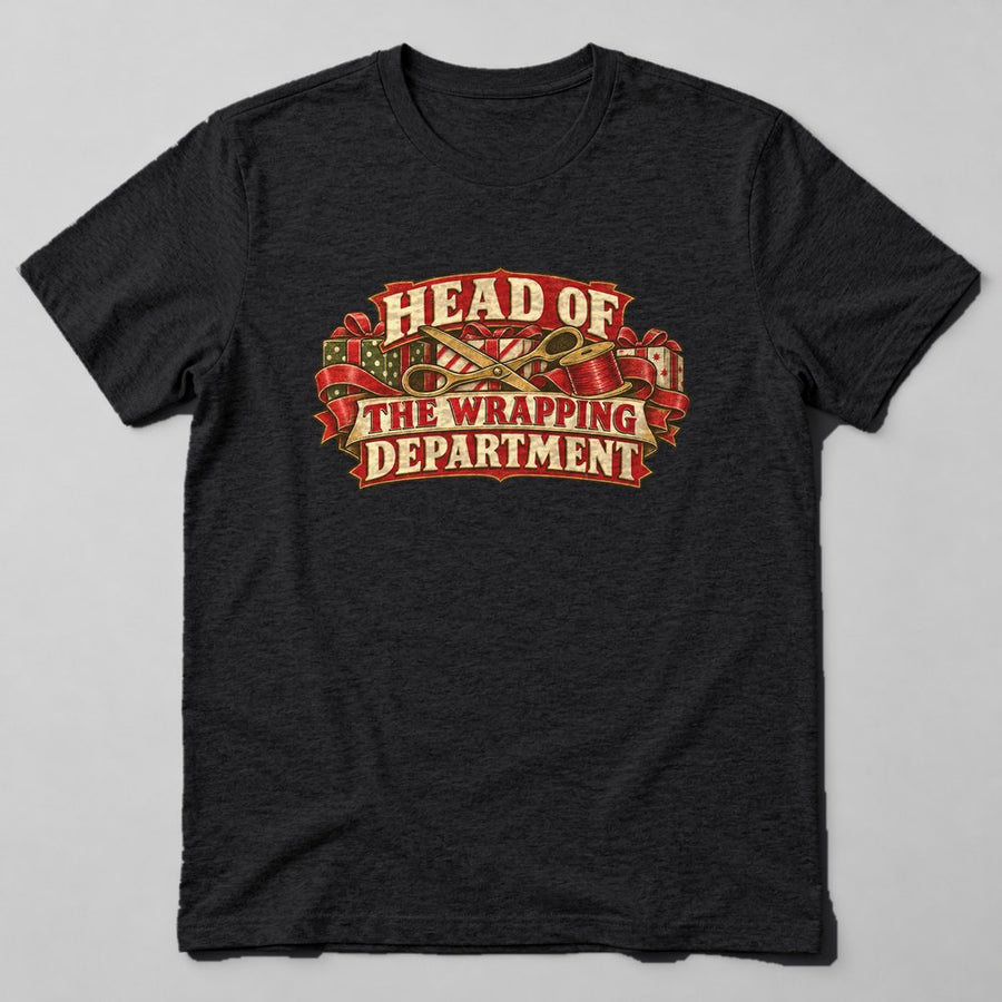 Head of the Wrapping Department T-Shirt in Black