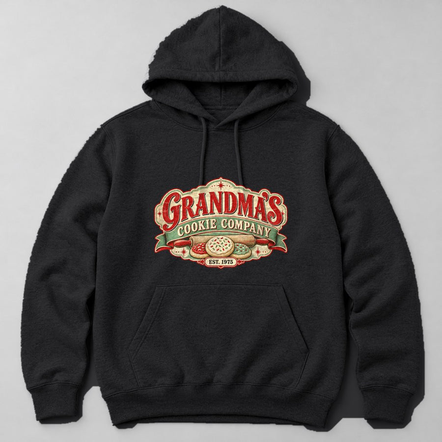 Grandma's Cookie Company Est. 1975 Hoodie in Black