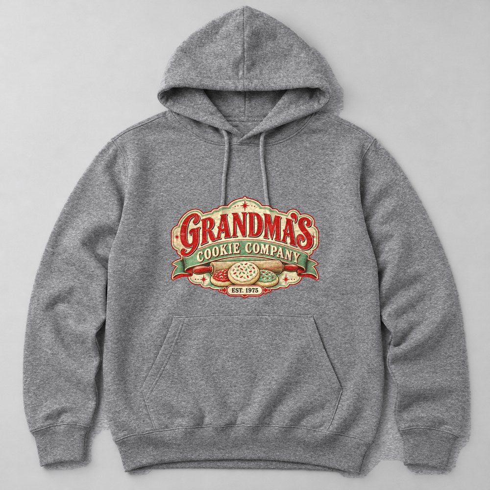 Grandma's Cookie Company Est. 1975 Hoodie in Heather Grey