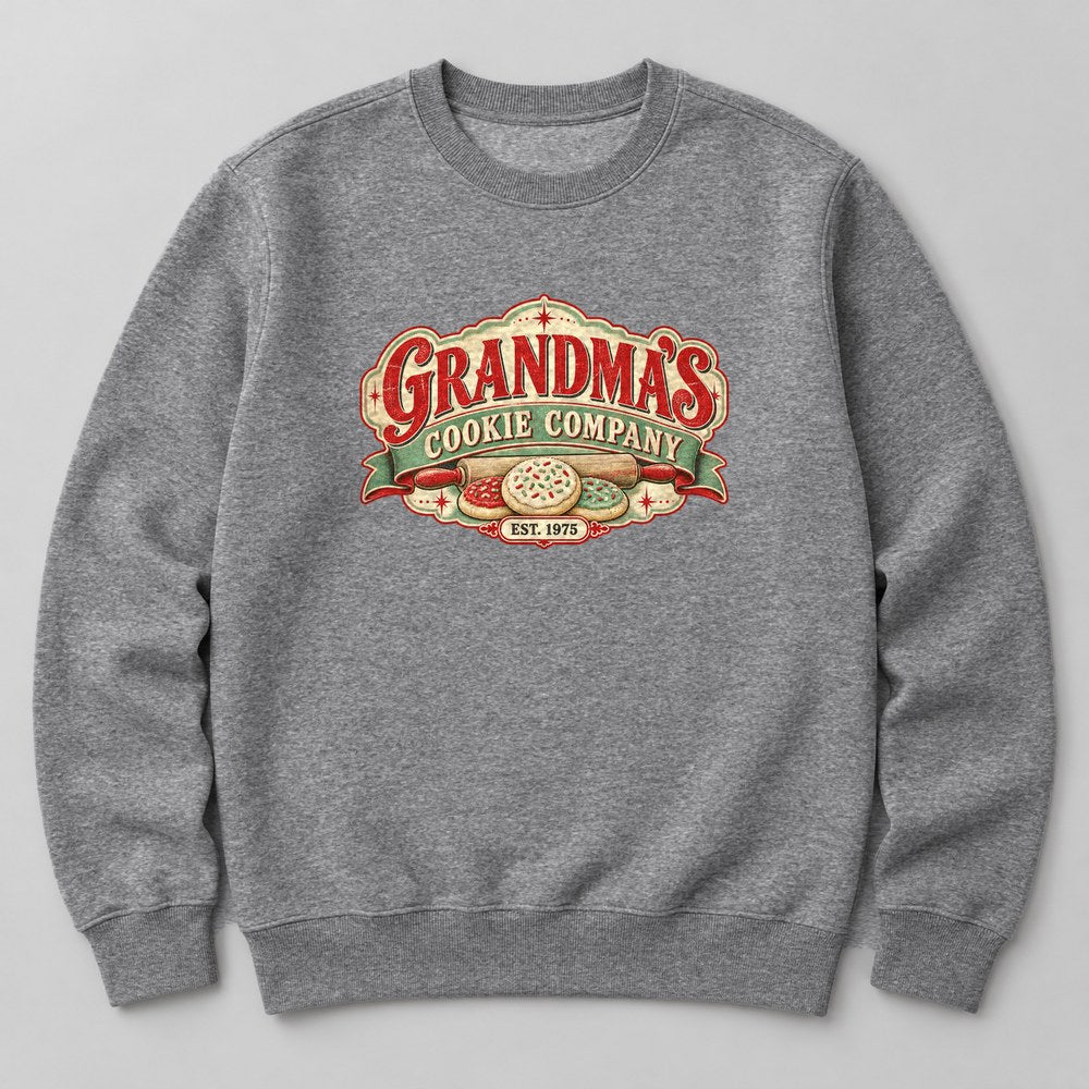 Grandma's Cookie Company Est. 1975 Sweatshirt in Heather Grey