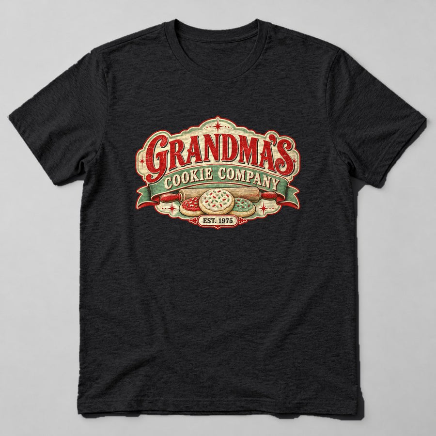 Grandma's Cookie Company Est. 1975 T-Shirt in Black