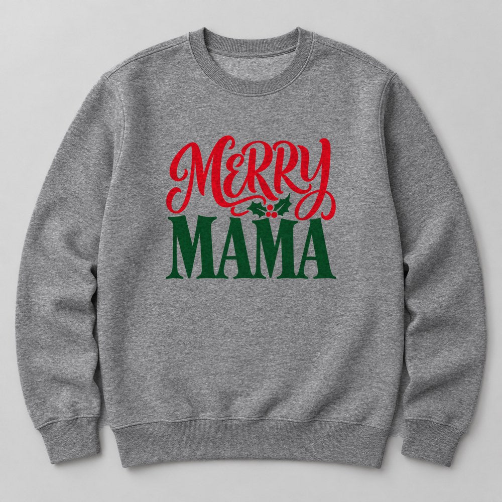 Merry Mama Sweatshirt in Heather Grey