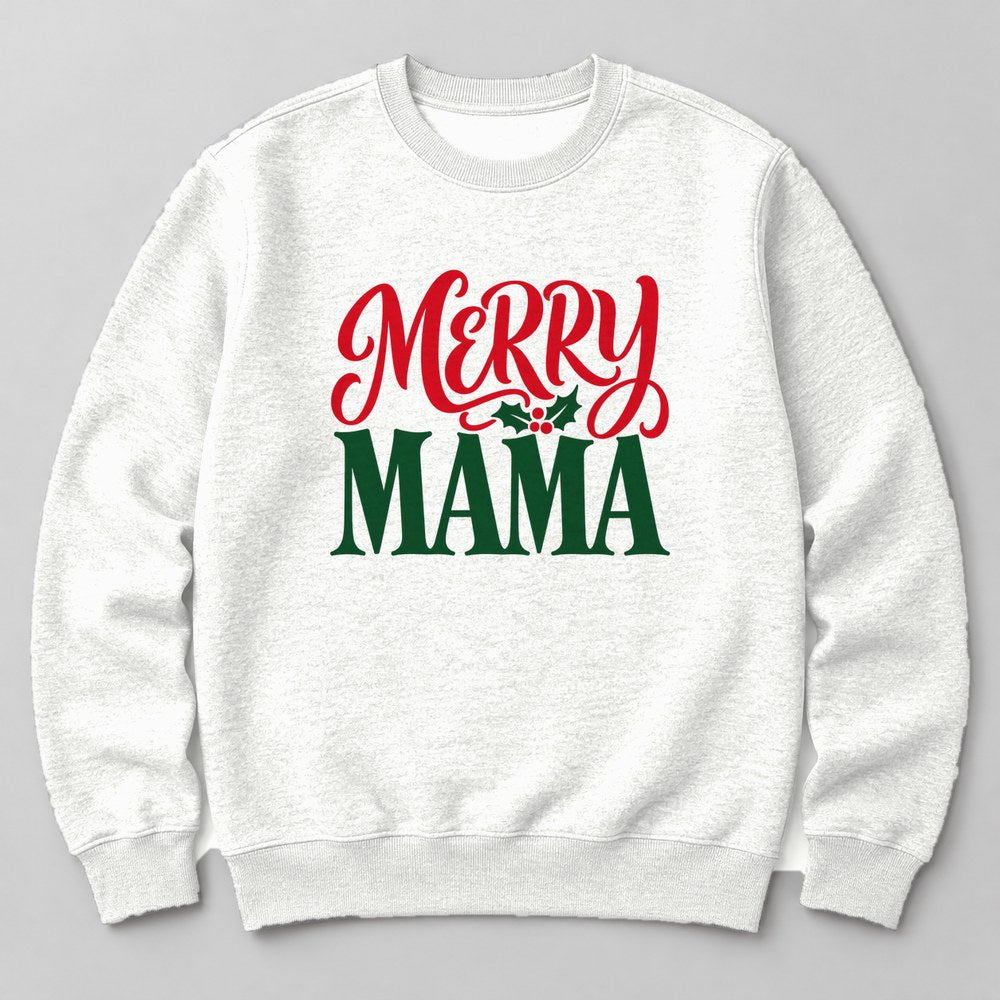 Merry Mama Sweatshirt in White